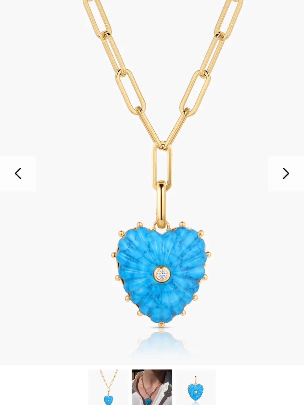 Thatch Malene Howlite Heart Clip Necklace - Picture 9 of 9